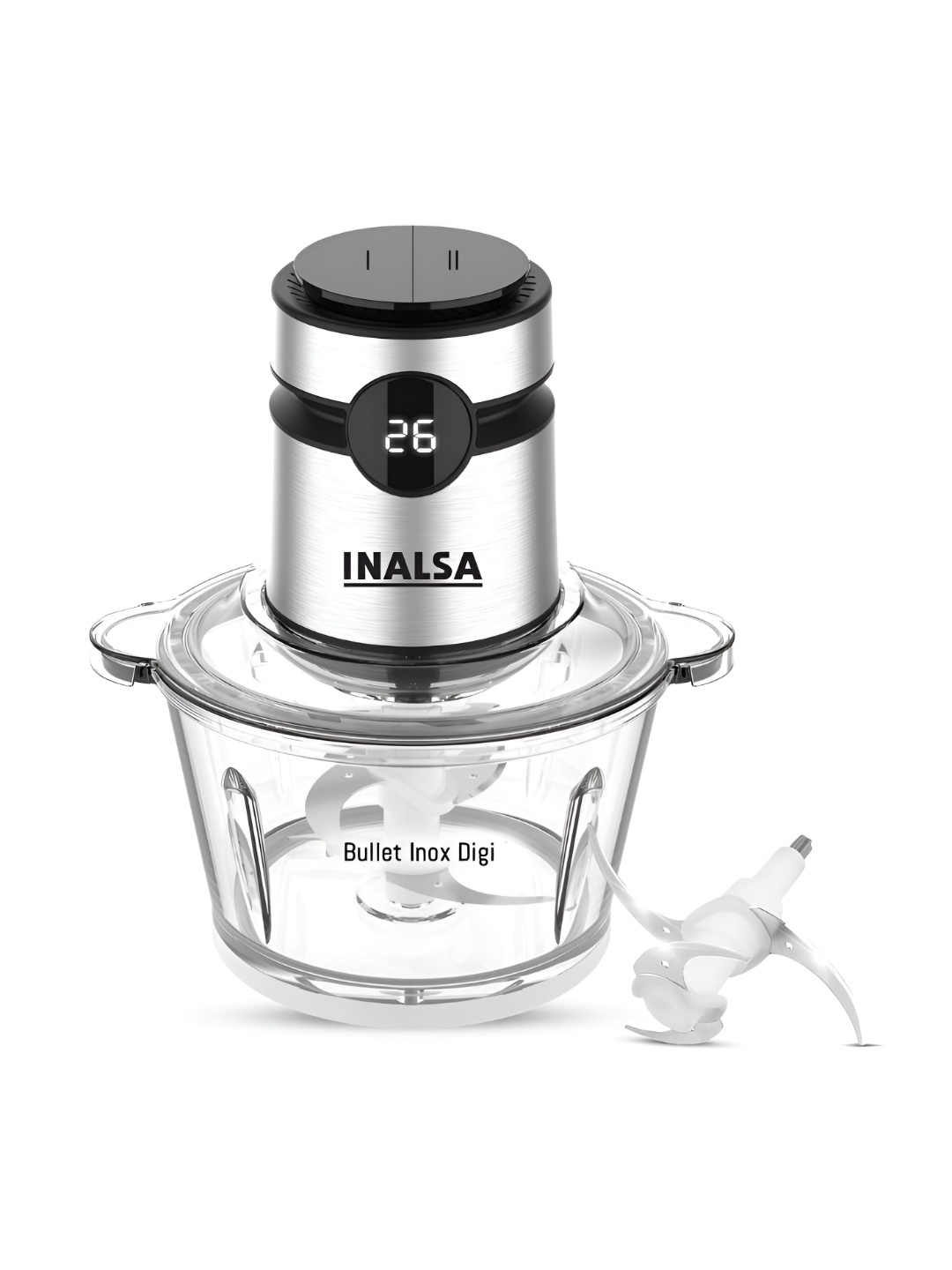 

Inalsa Stainless Steel All-In-One Electric Chopper, Black