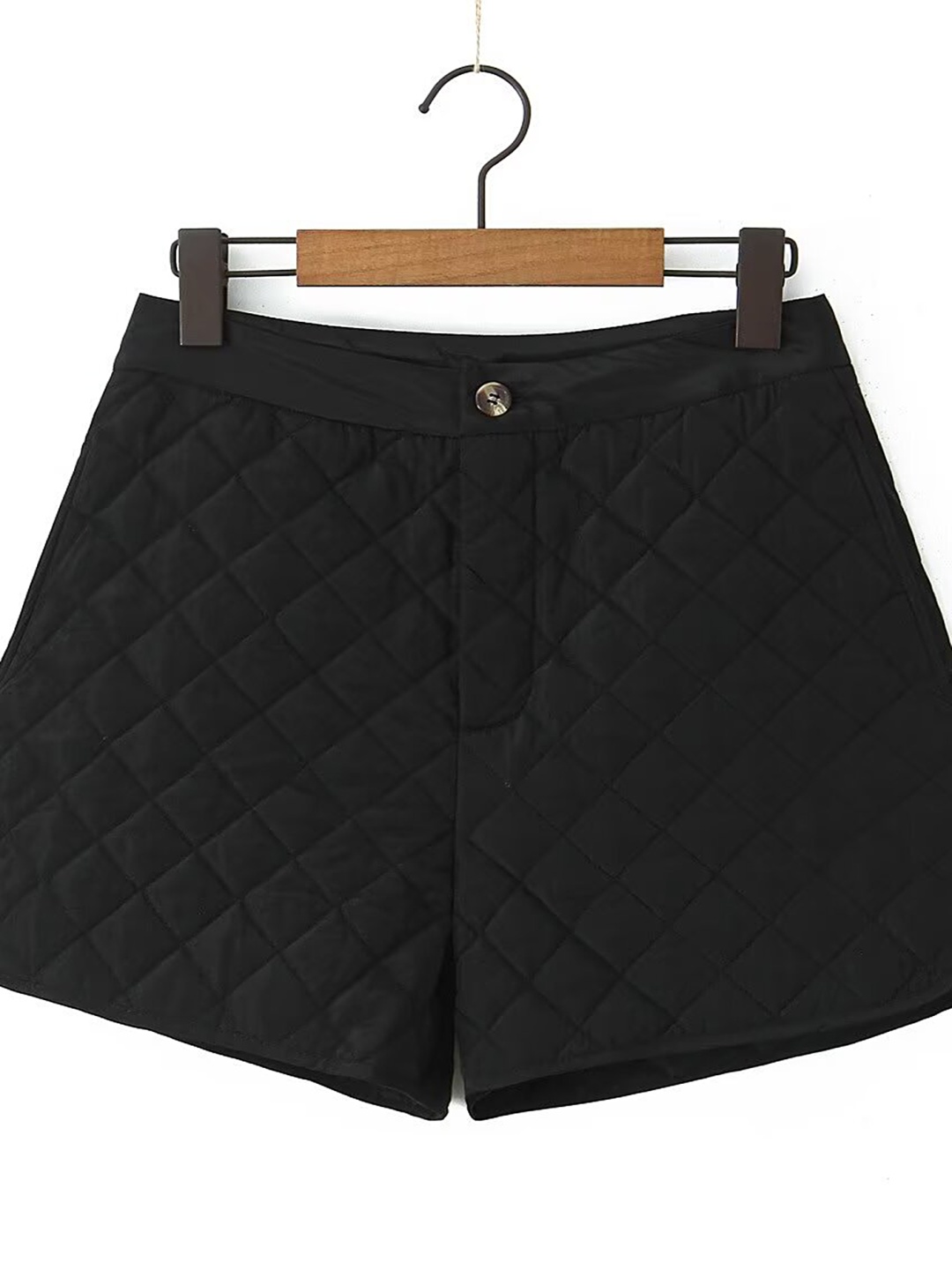 

LULU & SKY Women Checked Loose Fit High-Rise Shorts, Black