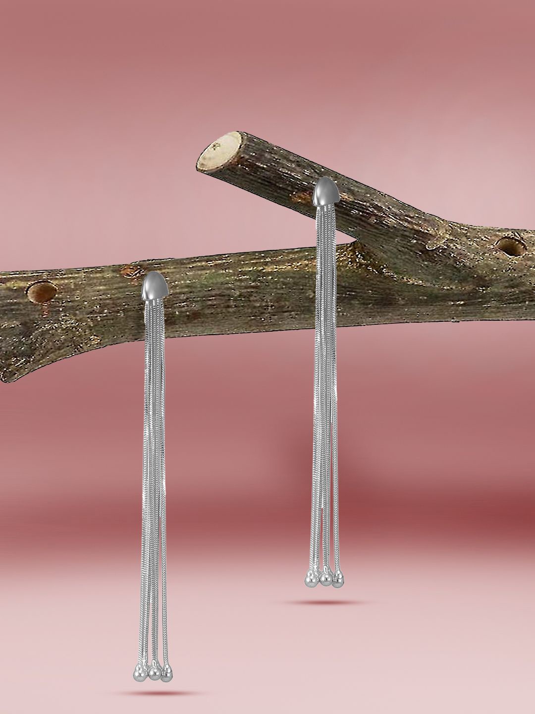 

Yinara Silver Plated Contemporary Drop Earrings
