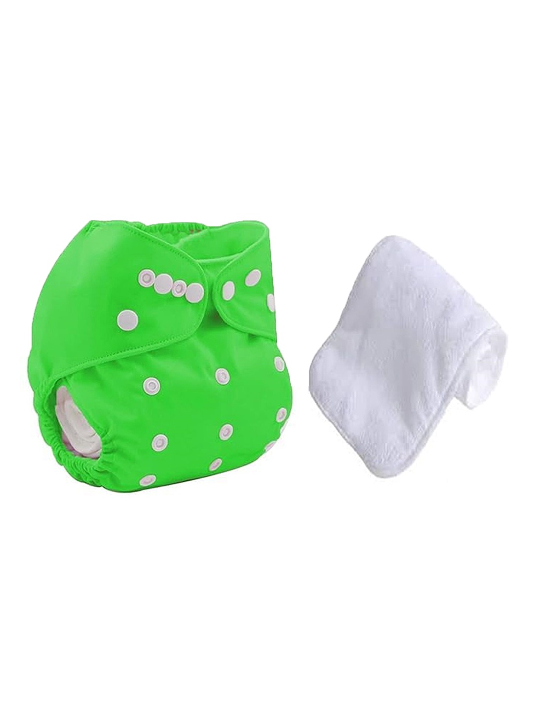 

Kritiu Kids Reusable Waterproof Cloth Diaper With Insert Pad, Green