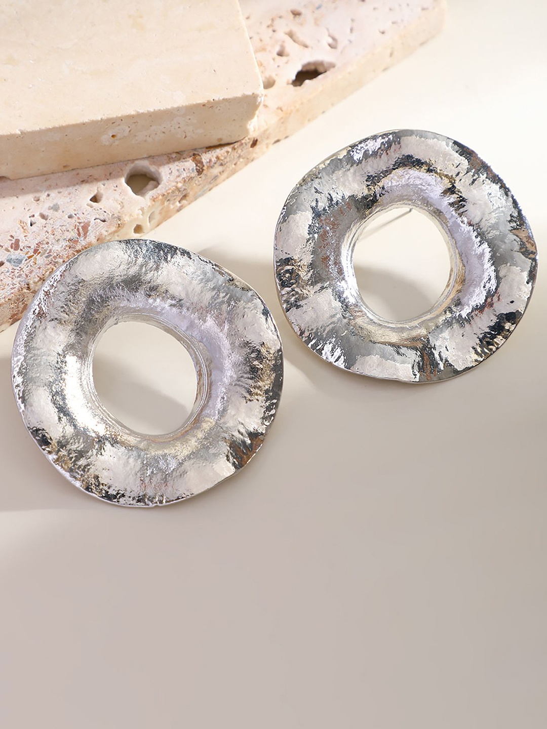 

StyleCast x Revolte Silver-Plated Oval Studs
