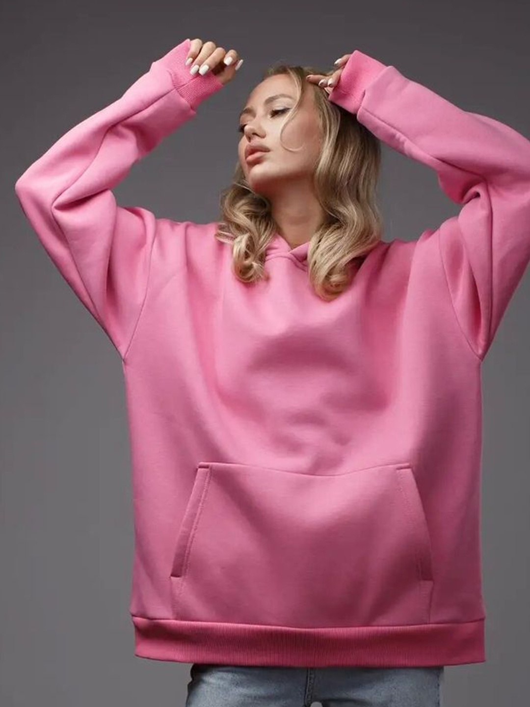 

LULU & SKY Women Oversized Sweatshirt, Pink