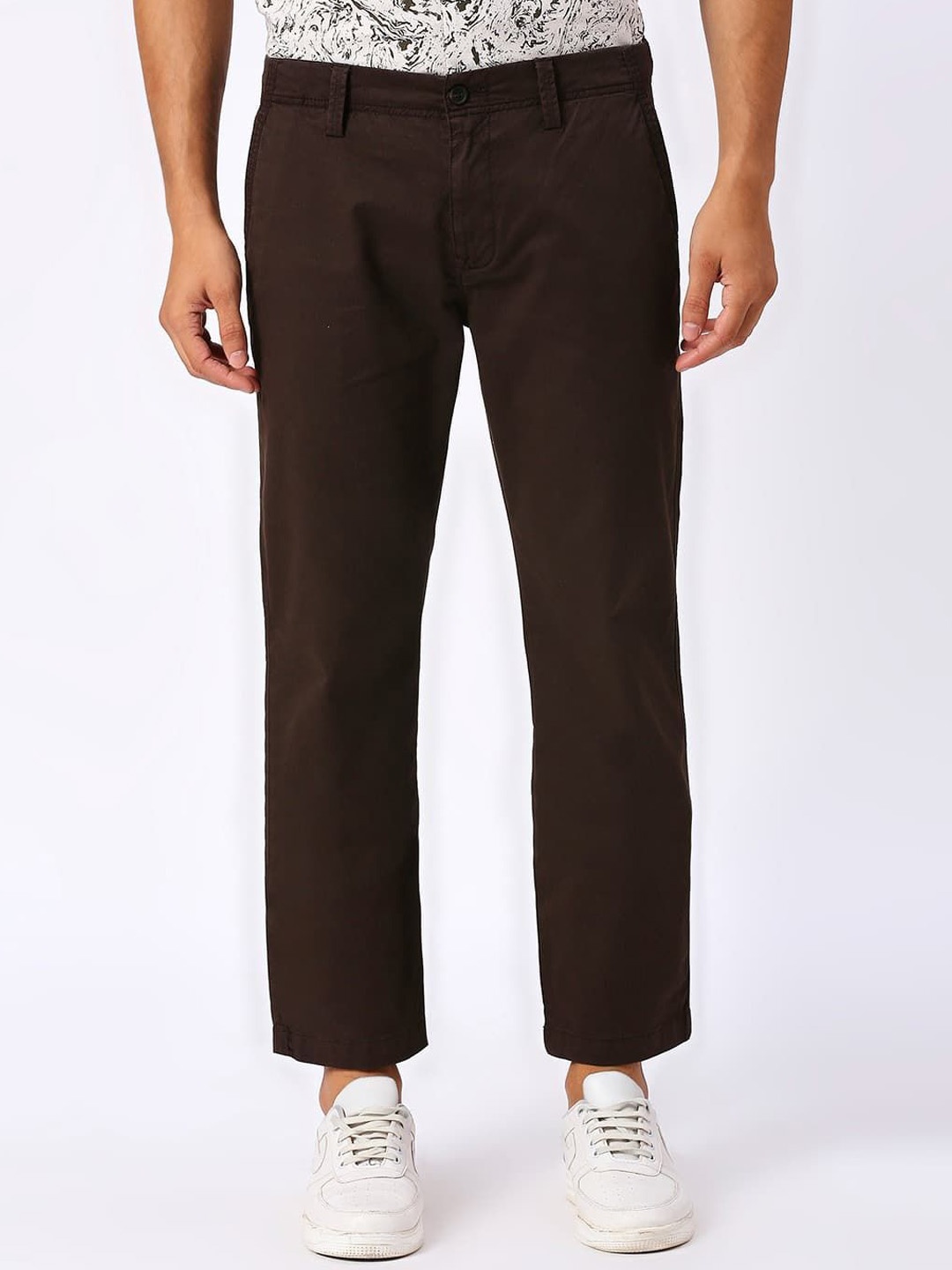 

Basics Men Trousers, Coffee brown
