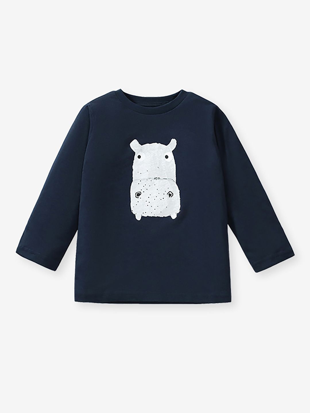 

JC SPARKLE Boys Abstract Printed Long Sleeves Cotton Casual T-shirt, Navy blue