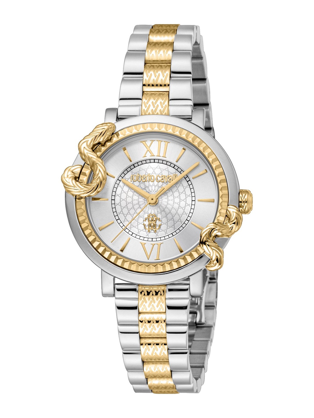 

Roberto Cavalli Women Embellished Dial & Stainless Steel Straps Analogue Watch RC5L055M0055, Multi