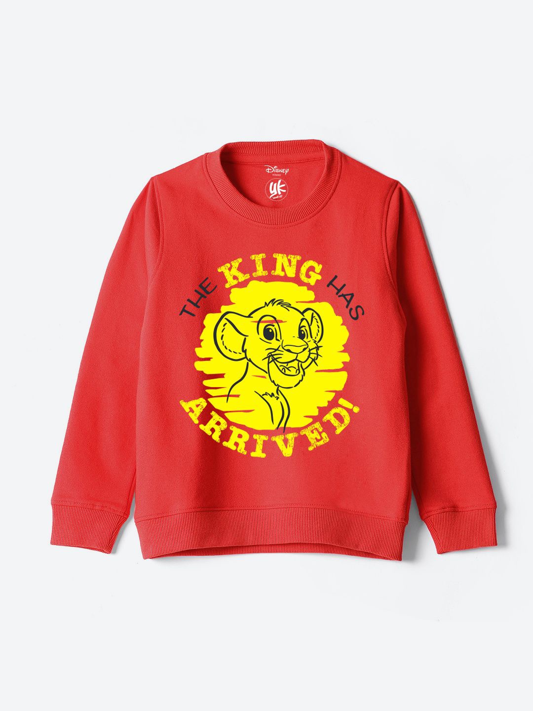 

YK Disney Boys Graphic Printed Pullover Sweatshirt, Red