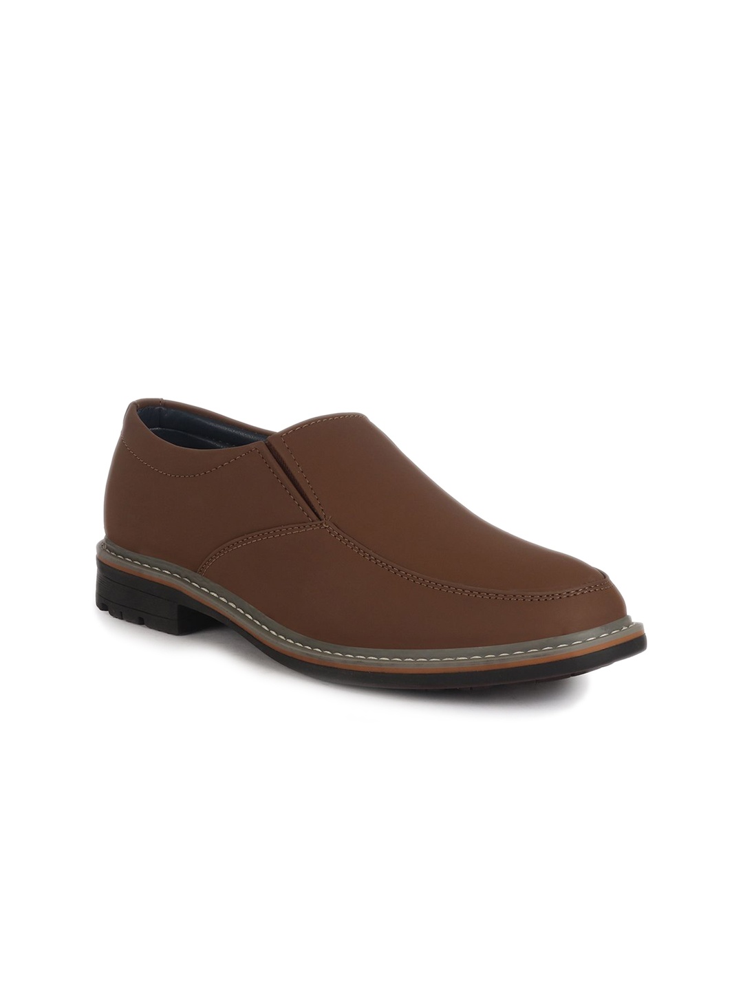 

FAUSTO Men Formal Slip-On Shoes, Brown