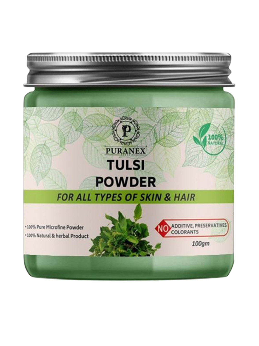 

Puranex 100% Natural Tulsi Skin & Hair Powder - 100 g, White