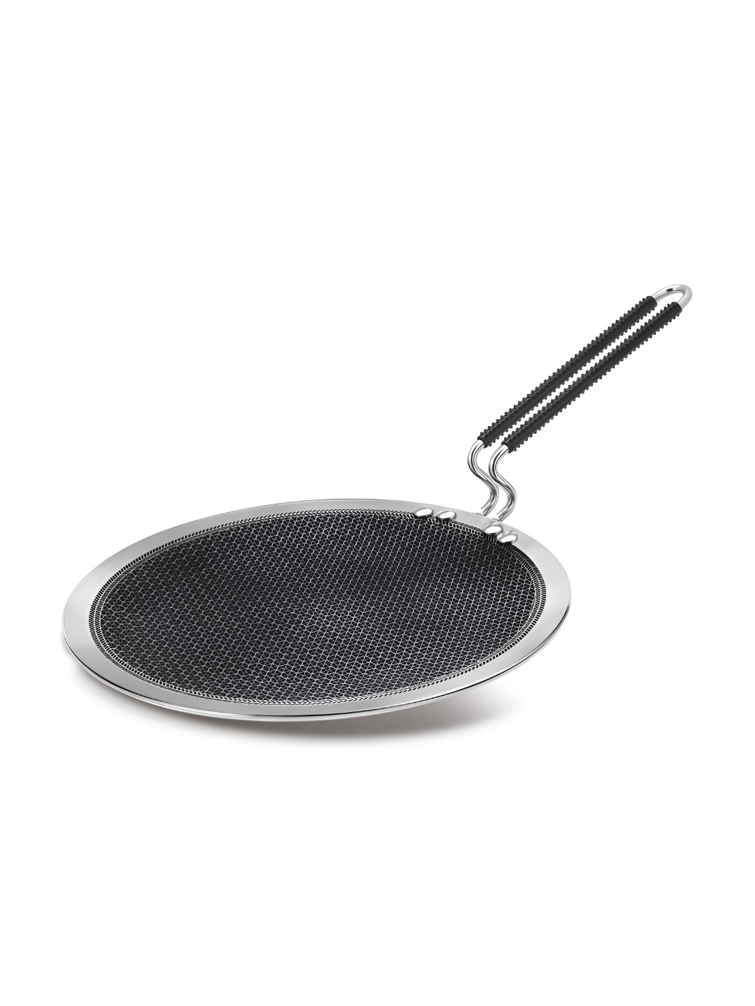 

Milton Triply Hexa Tech Induction Stainless Steel Concave Tawa 26 cm Honeycomb Non-Stick, Silver