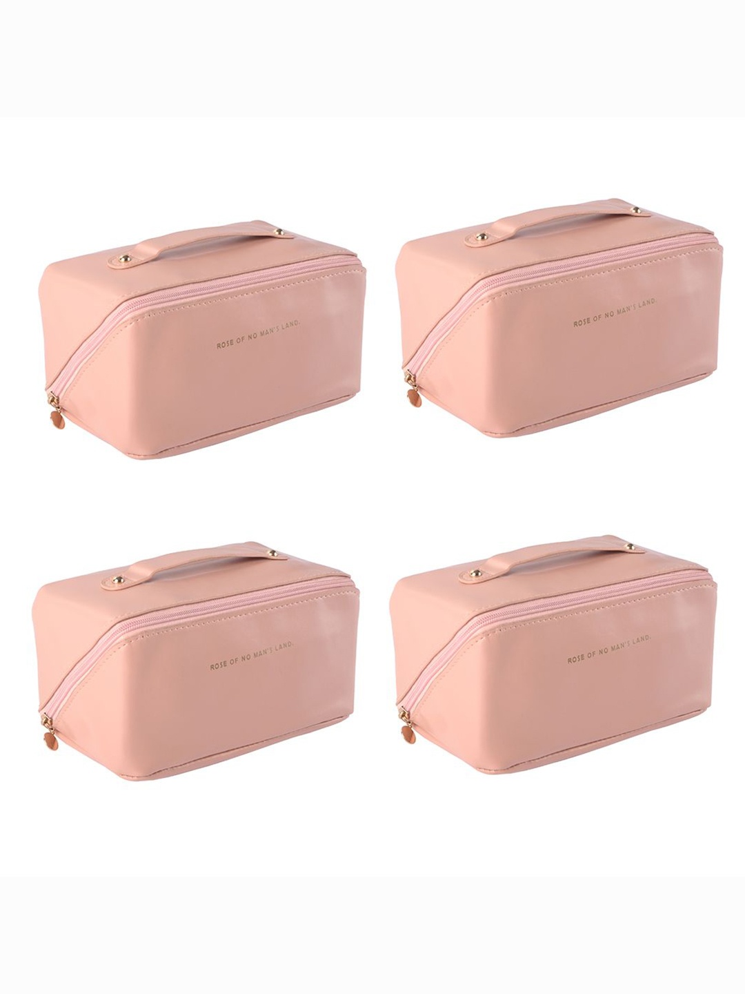 

Kuber Industries Adults Set of 4 Solid Toiletry Pouch Travel Accessory, Pink