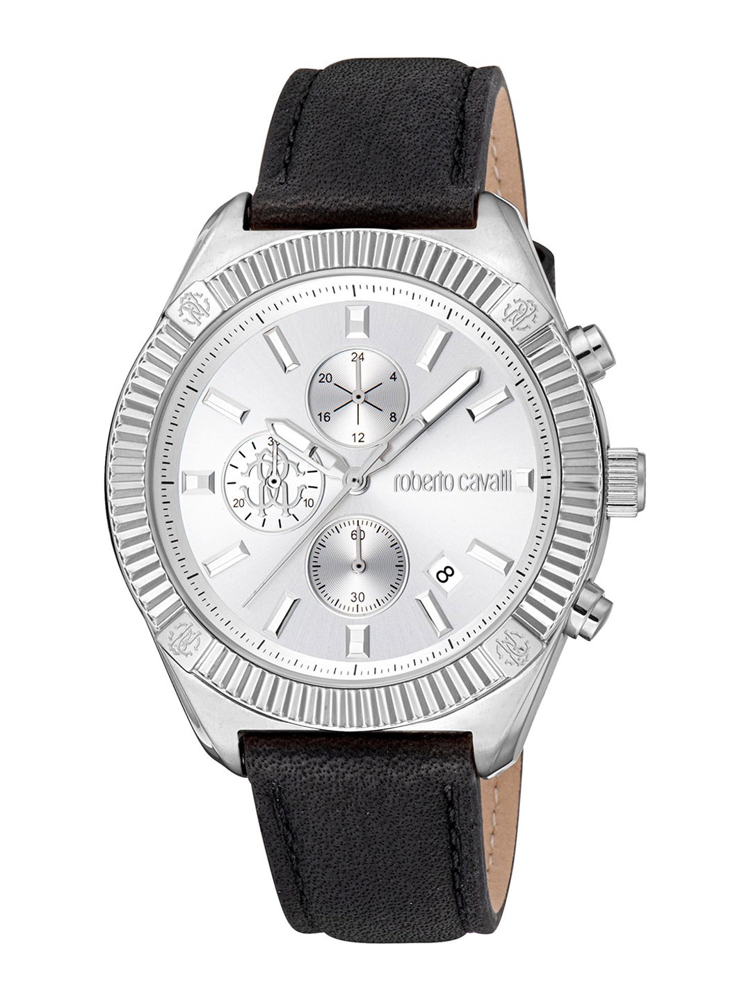 

Roberto Cavalli Men Dial & Leather Straps Analogue Watch RC5G011L0015, Black