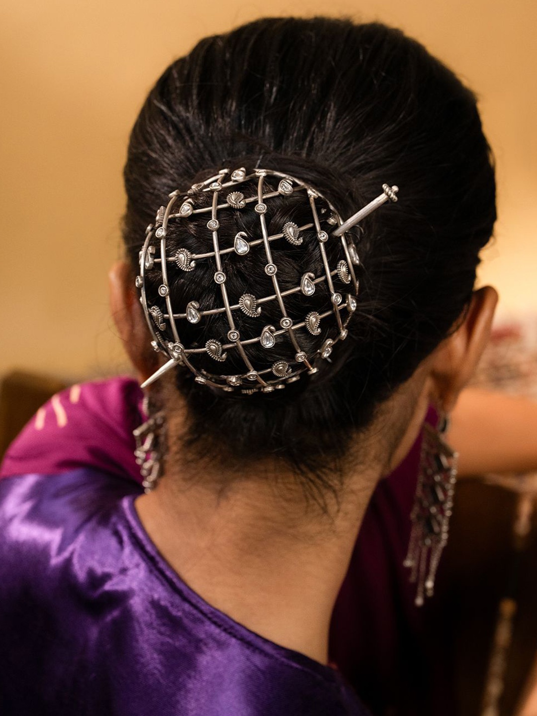 

SHAYA Women Embellished Juda Pin in 925 Oxidised Silver Bobby Pins