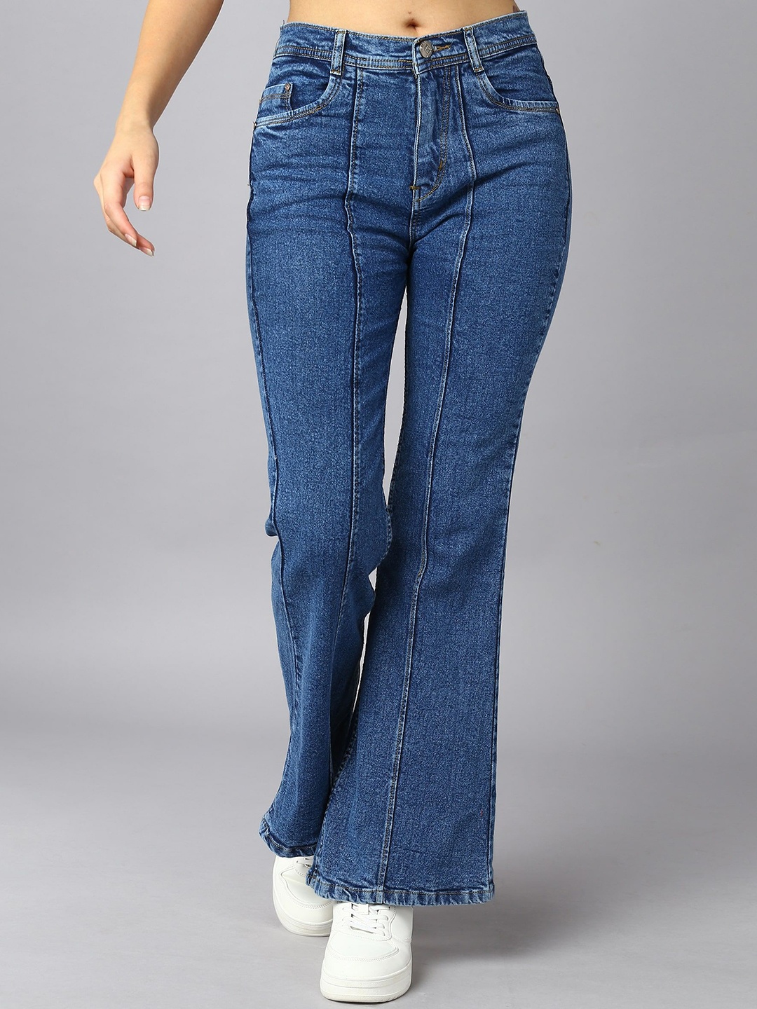 

Nifty Women Wide Leg High-Rise Stretchable Jeans, Blue