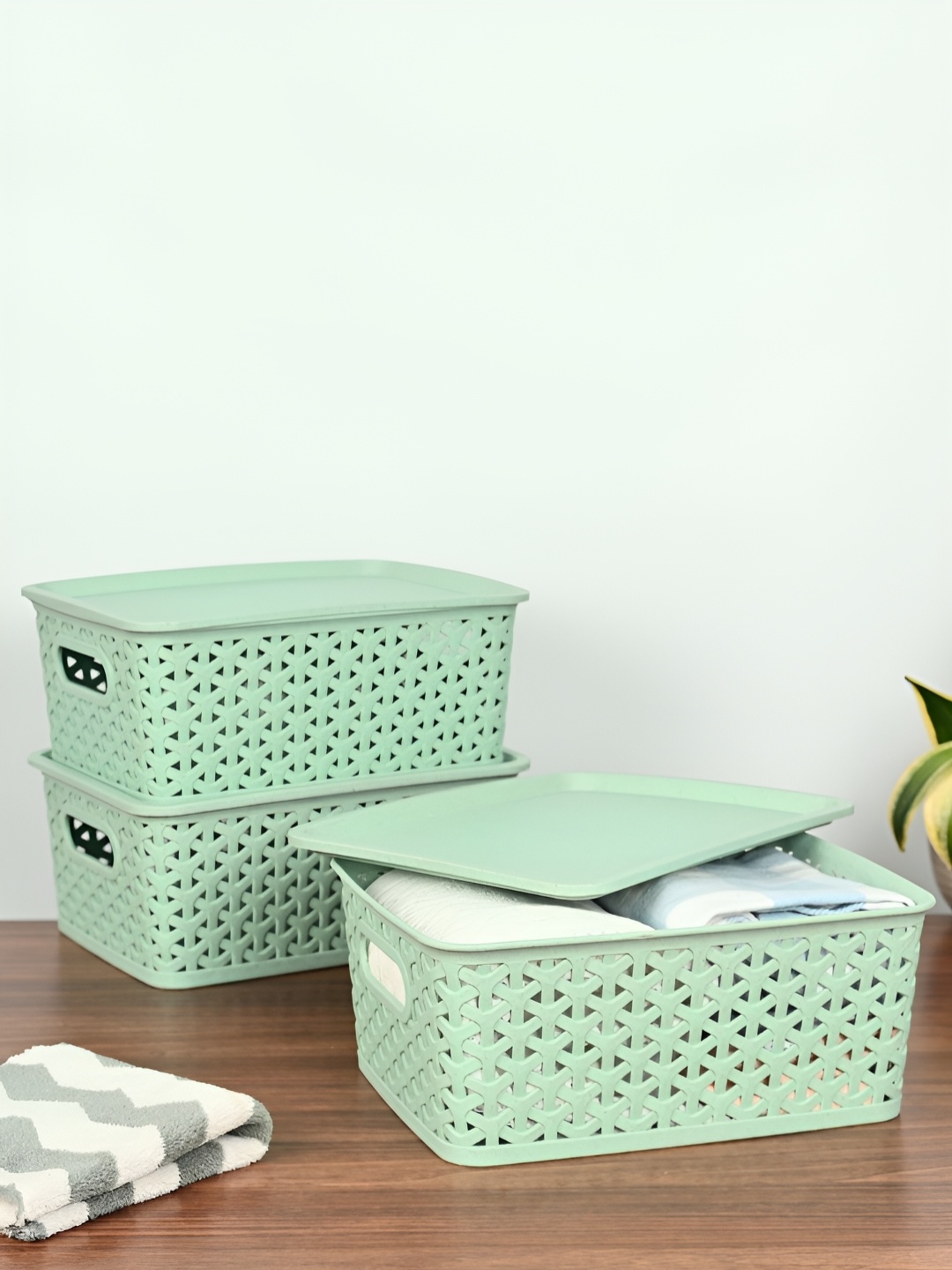 

eha Green 3 Pieces Water Resistant Baskets