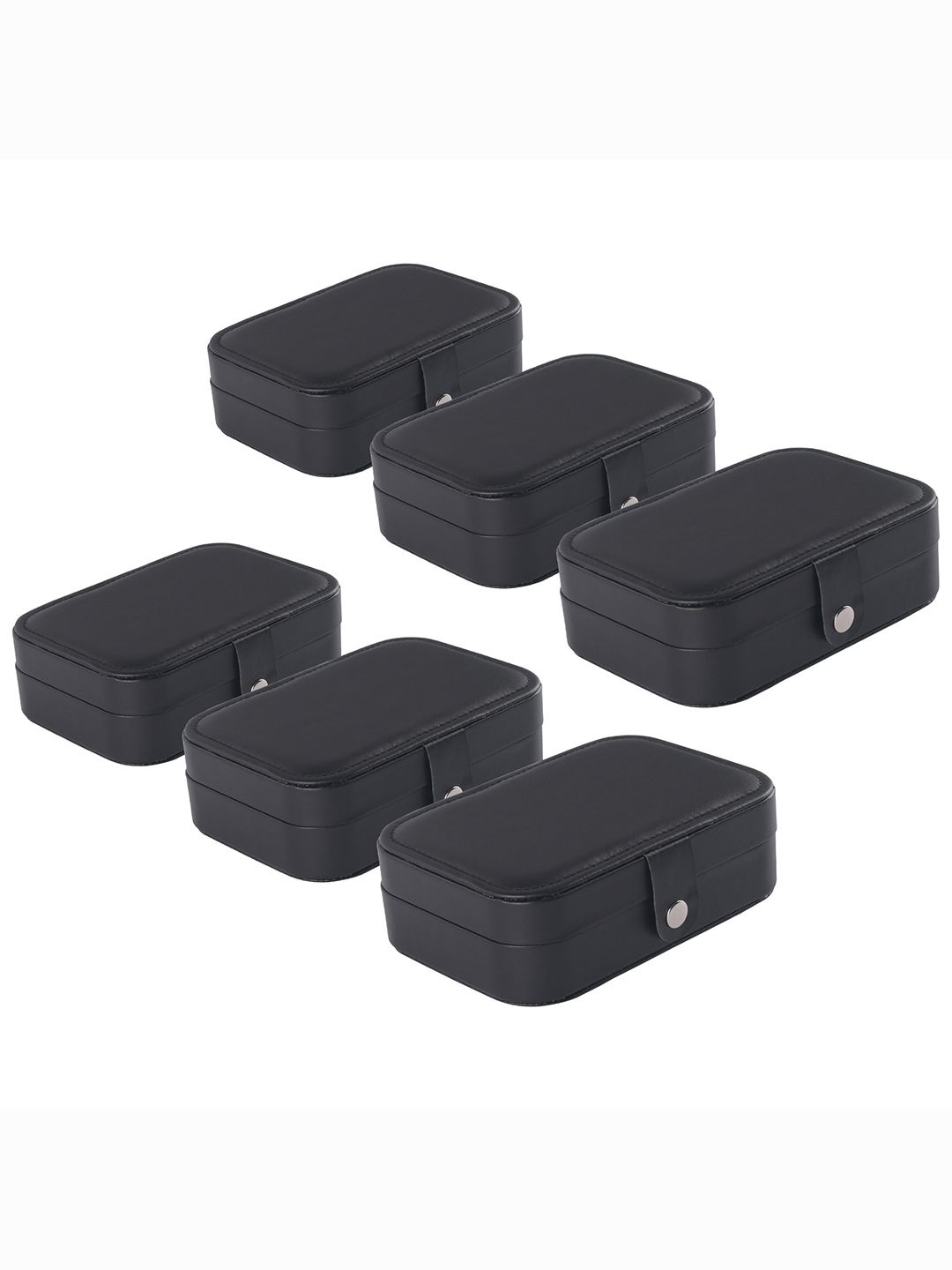 

Kuber Industries Black 6 Pieces Multi-Compartment Jewellery Box Organiser