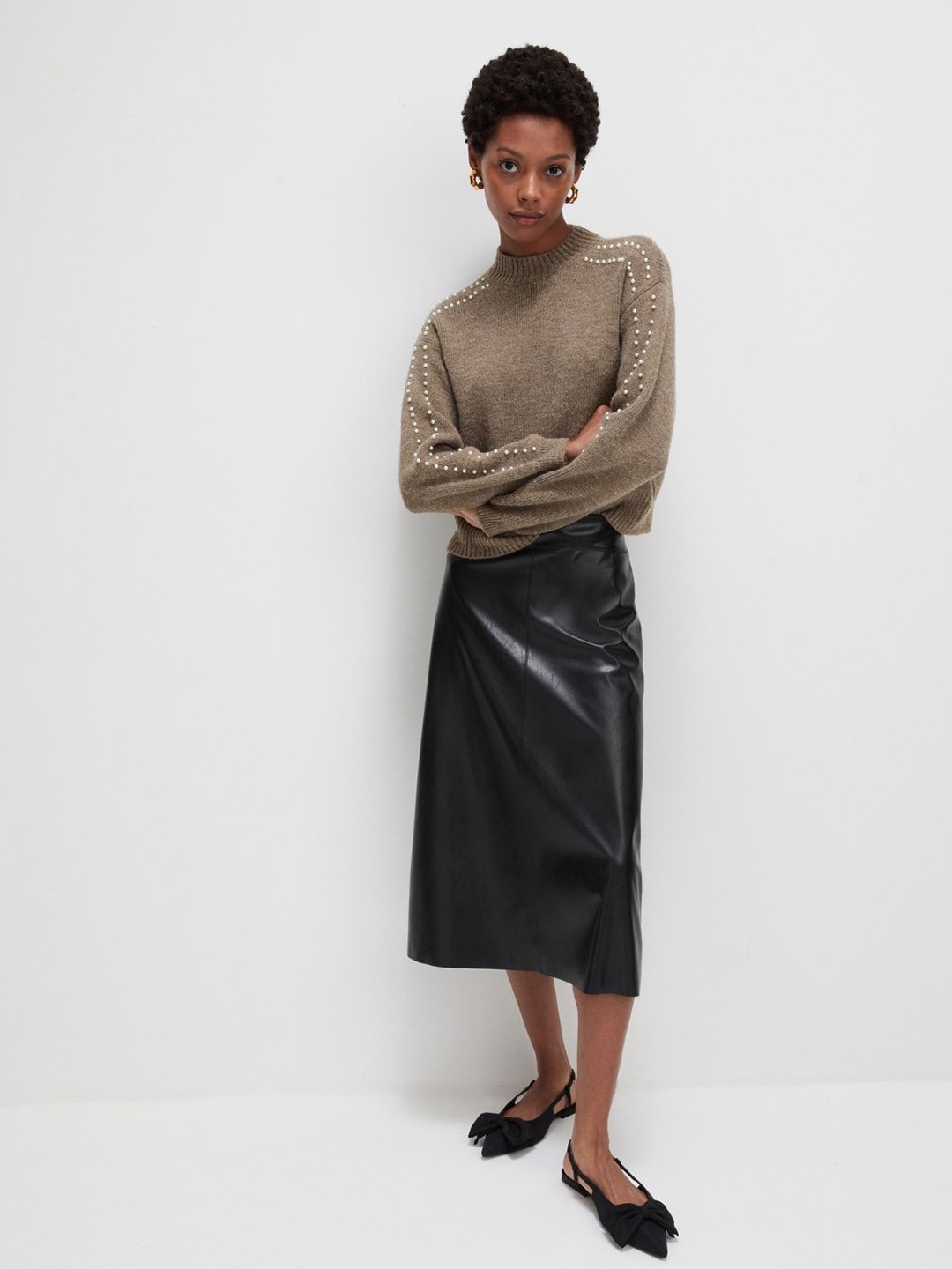 

Marks & Spencer Women Pullover with Embellished Detail, Brown