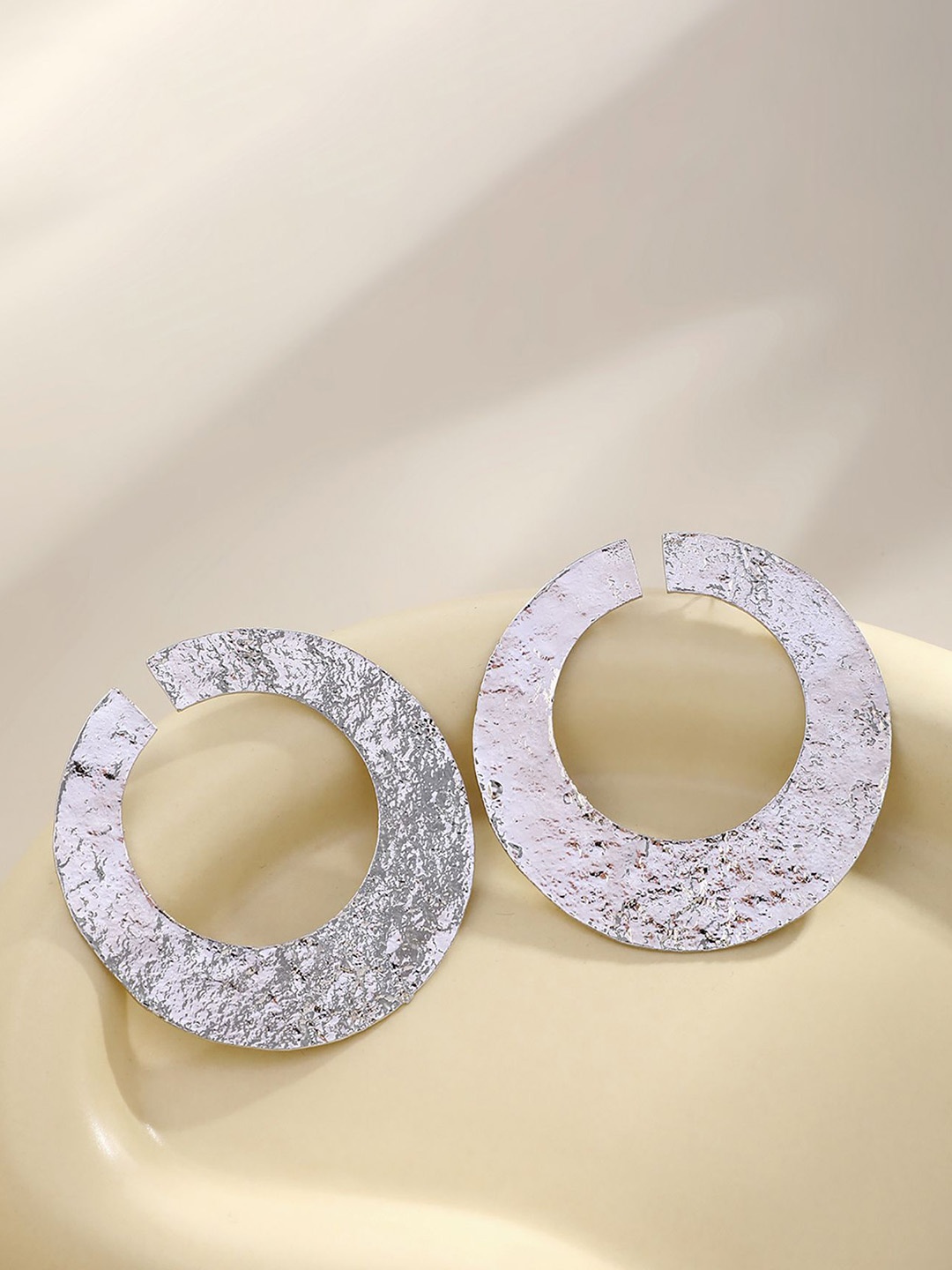 

StyleCast x Revolte Silver-Plated Oval Studs Earrings
