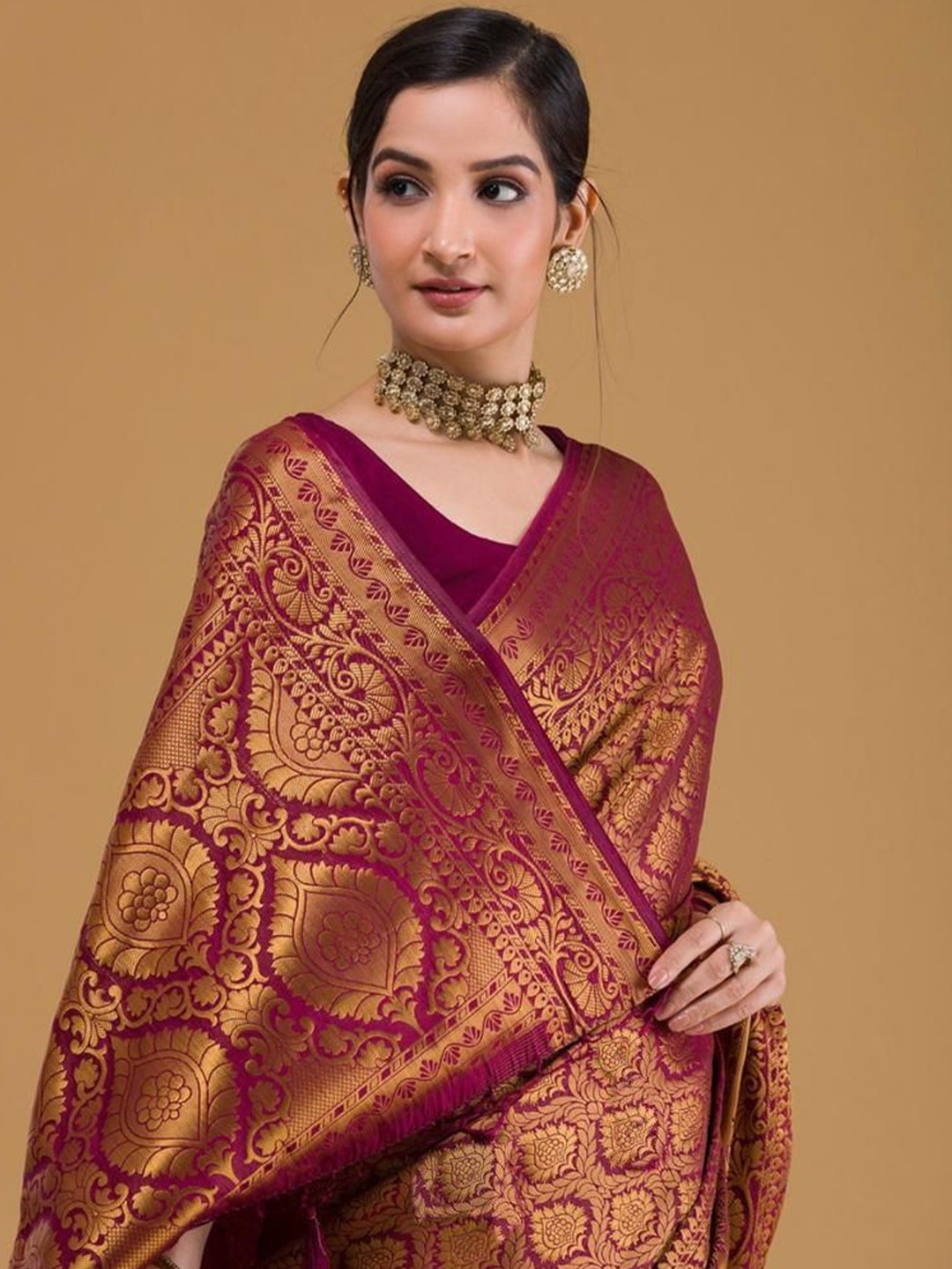 

Visit Wear Woven Design Pure Silk Banarasi Saree, Maroon