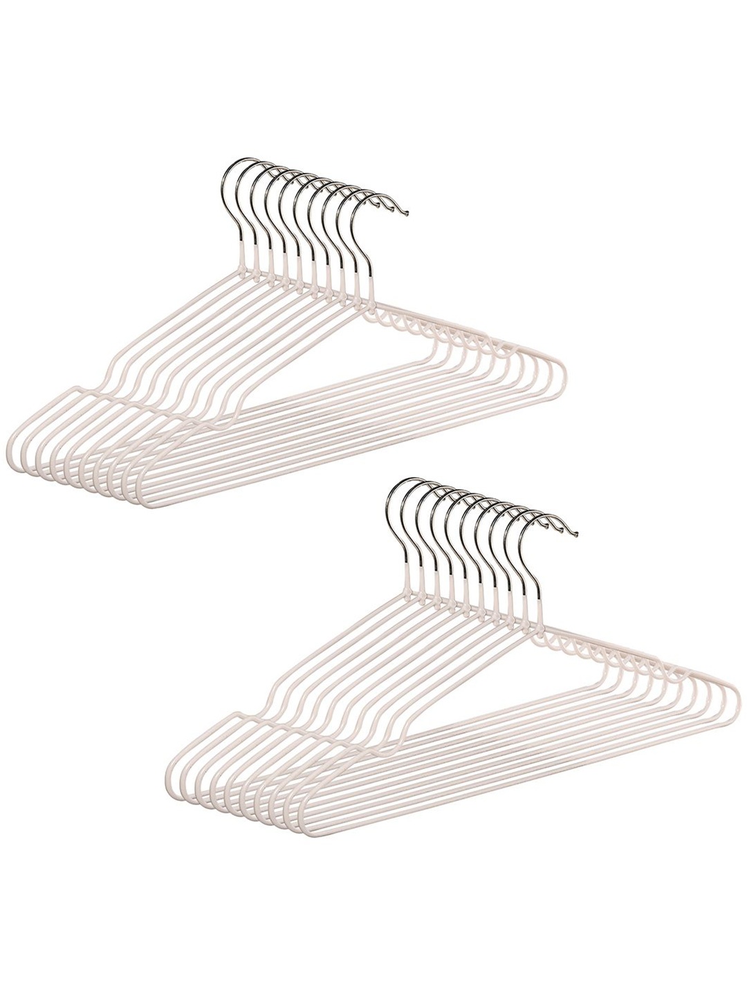 

Kuber Industries 20-Pcs White Cloth Hangers