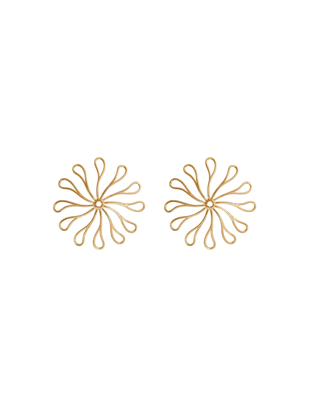 

Ethnic Andaz Circular Drop Earrings, Gold