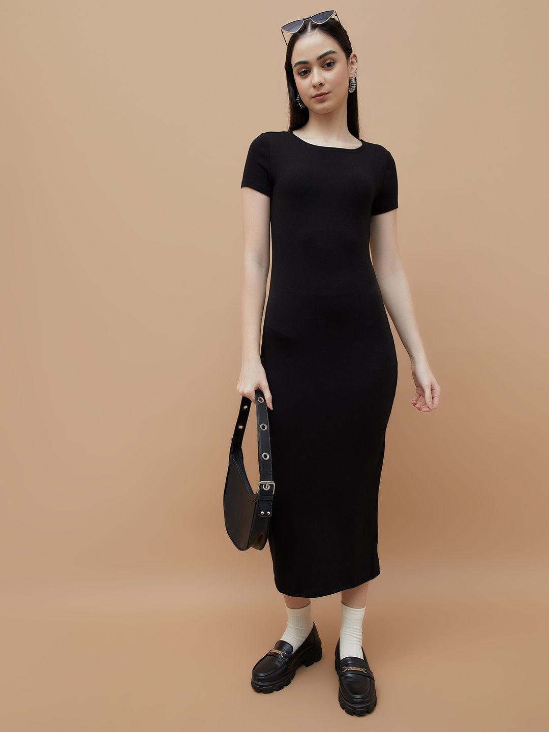 

Ginger by Lifestyle Women Bodycon Maxi Dress, Black