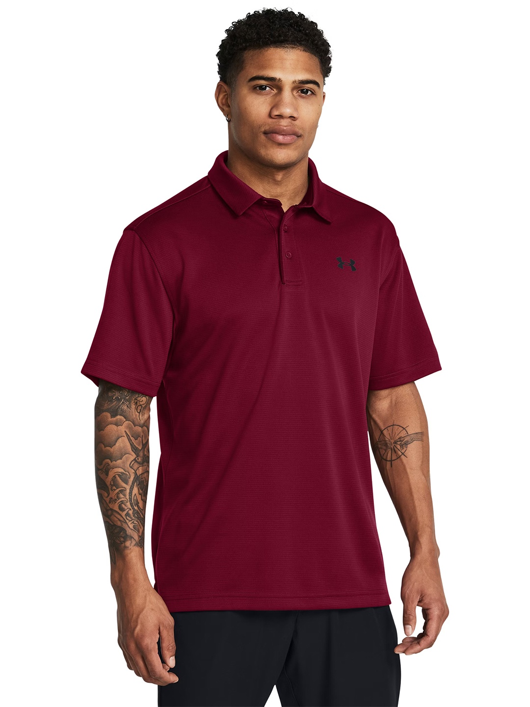 

UNDER ARMOUR Tech Polo Collar Golf T-shirt, Maroon