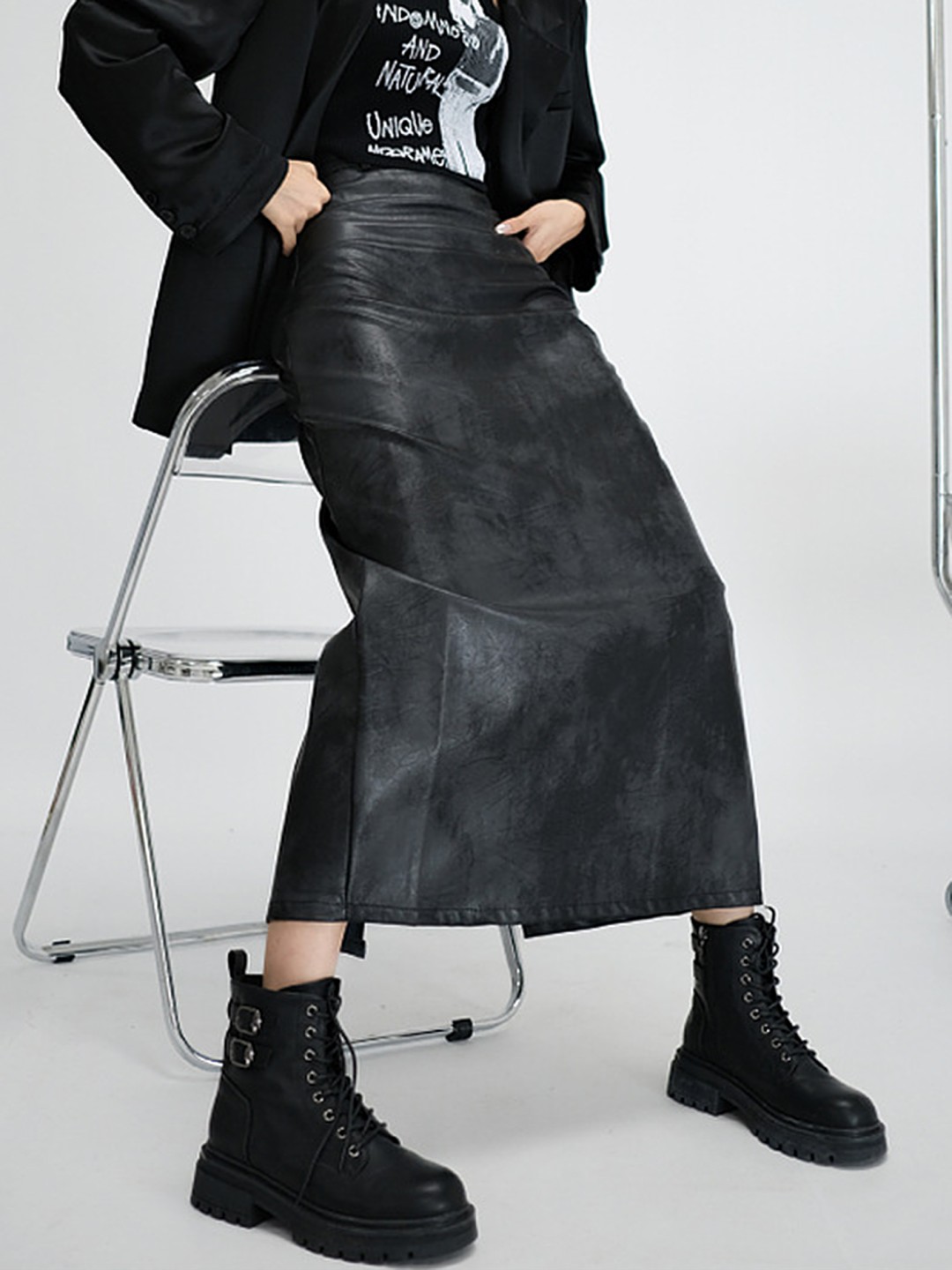 

LULU & SKY Women A-Line Midi Skirt, Black