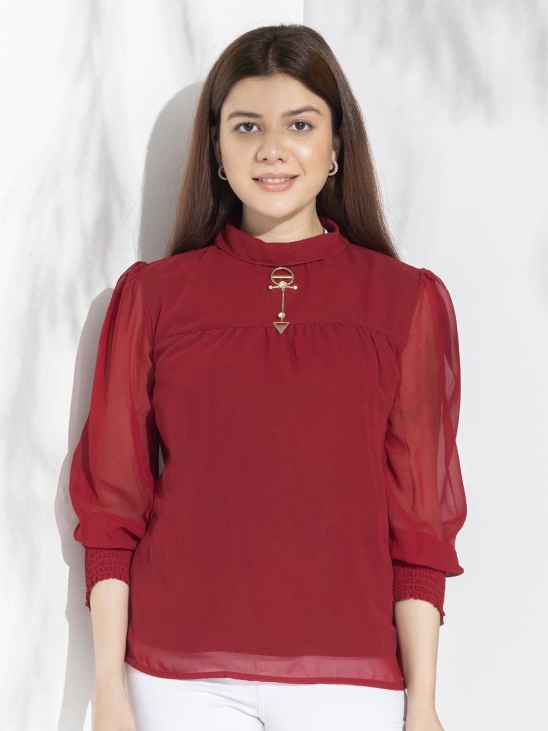 

Aumbe Velvet Top, Red