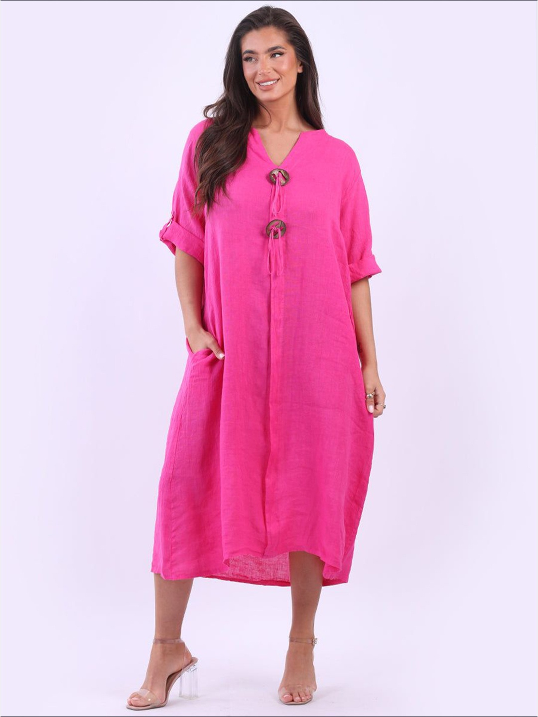 

StyleCast Women A-Line Midi Dress, Pink