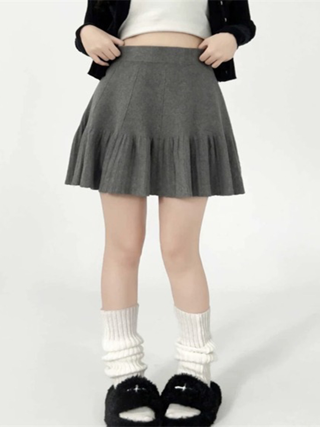 

LULU & SKY Women A-Line Mini Skirt, Grey
