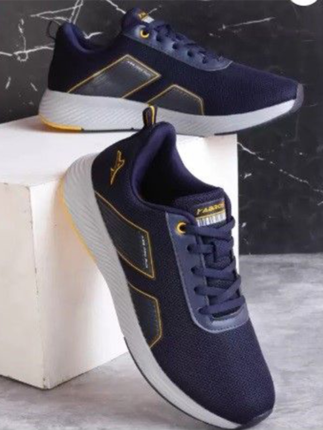 

ABROS Men Mesh Running Shoes, Navy blue