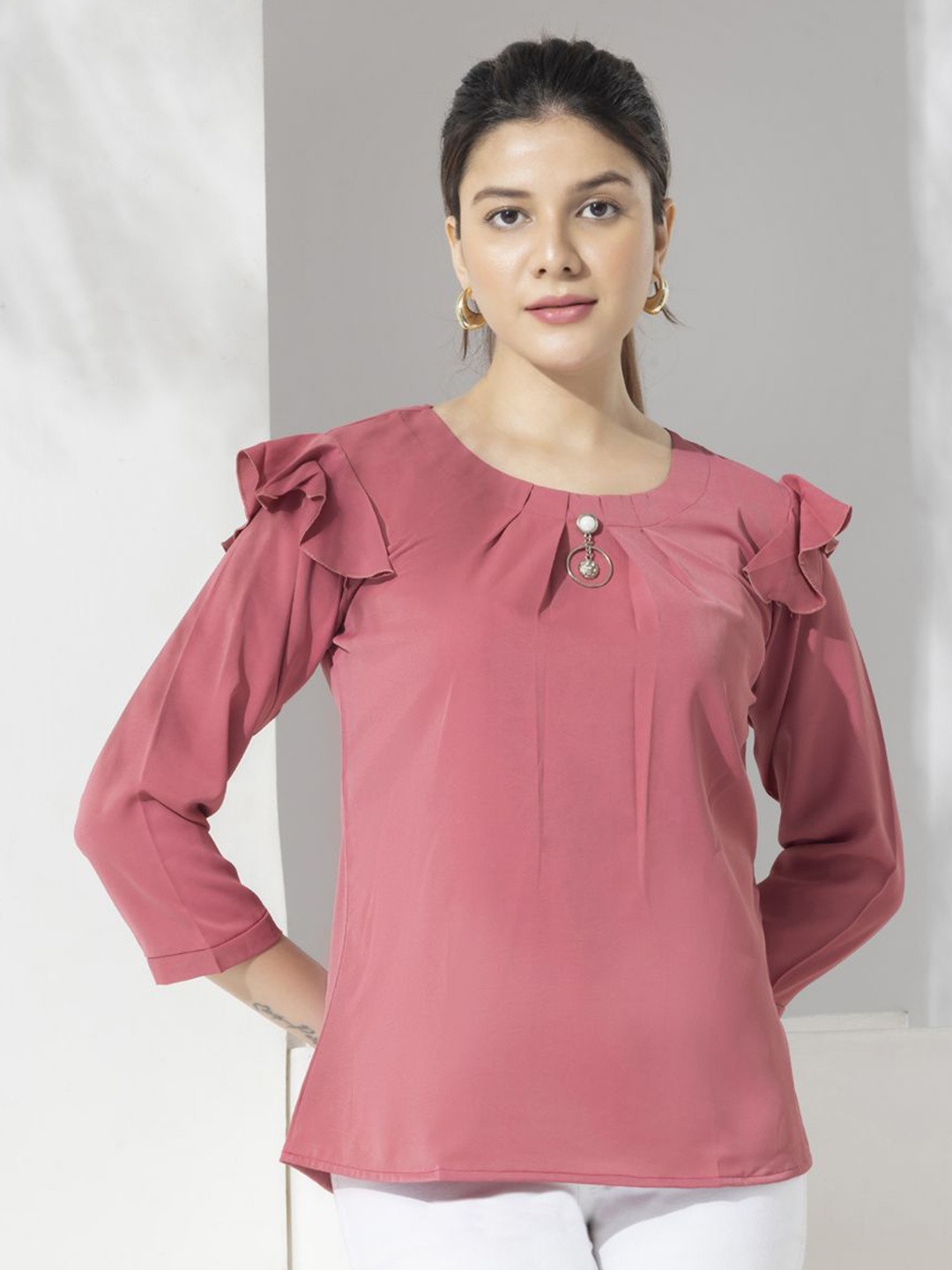 

Aumbe Velvet Top, Pink