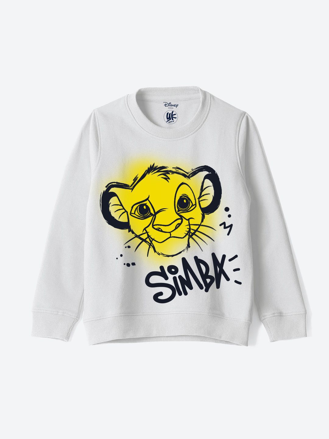 

YK Disney Boys Printed Round Neck Sweatshirt, White