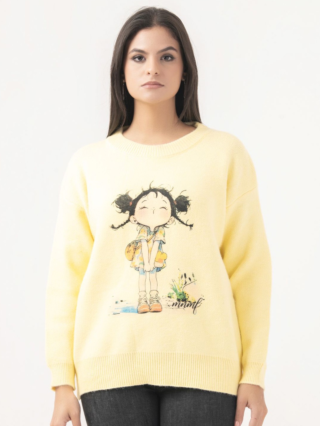 

Albion By CnM Women Printed Pullover, Yellow