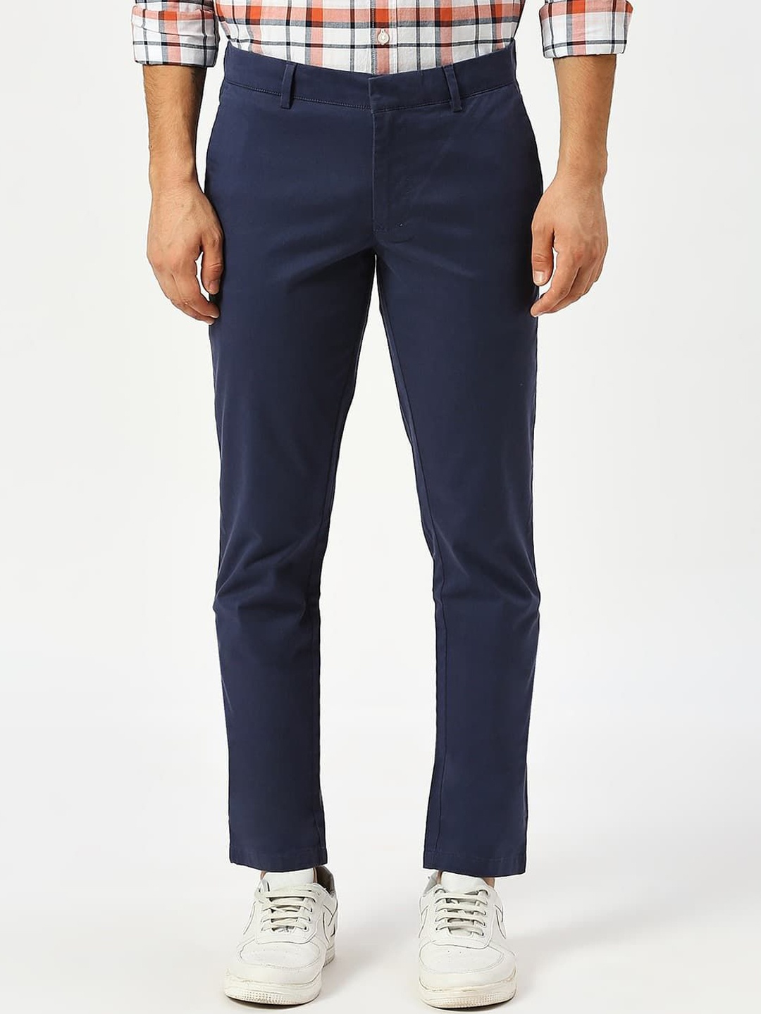 

Basics Men Tapered Fit Trousers, Blue