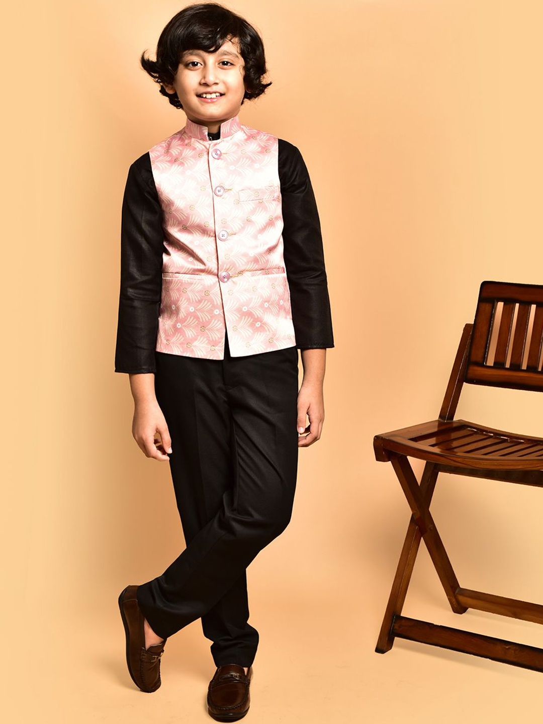 

PRINTINDIA Printed Nehru Jacket, Pink