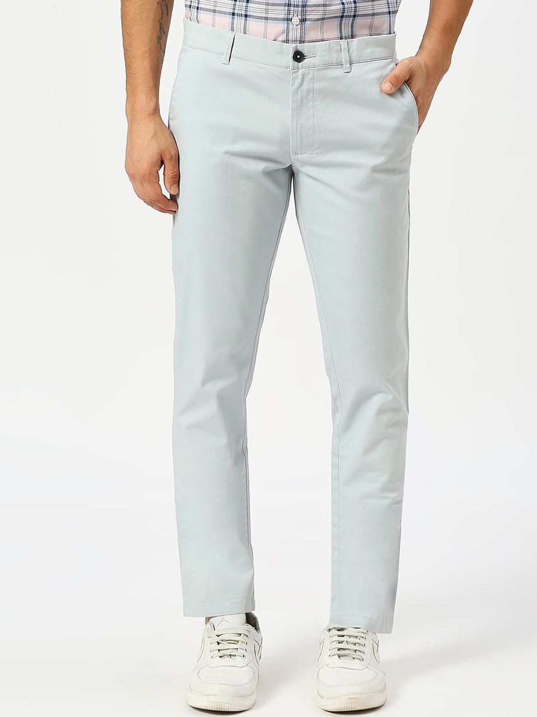 

Basics Men Tapered Fit Trousers, Blue