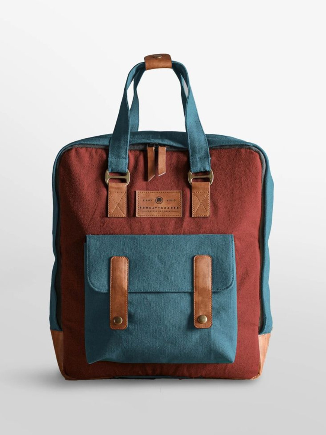 

BOMBAY TROOPER Men Colourblocked Backpack, Maroon