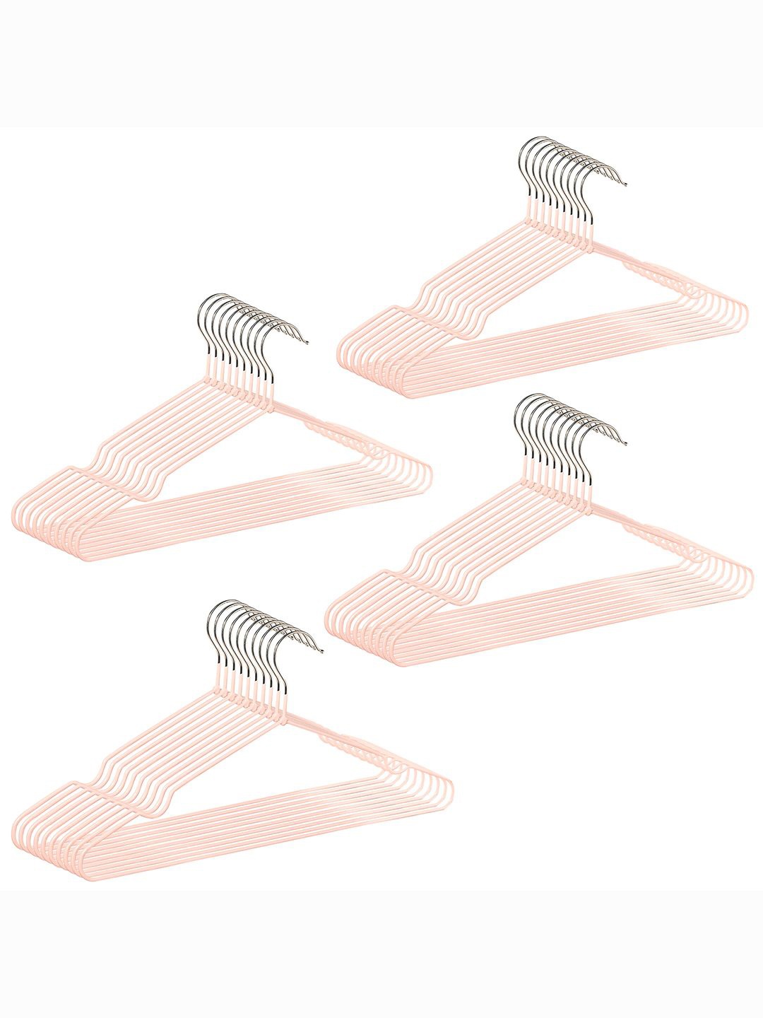 

Kuber Industries 40-Pcs Pink & Black Clothes Hangers