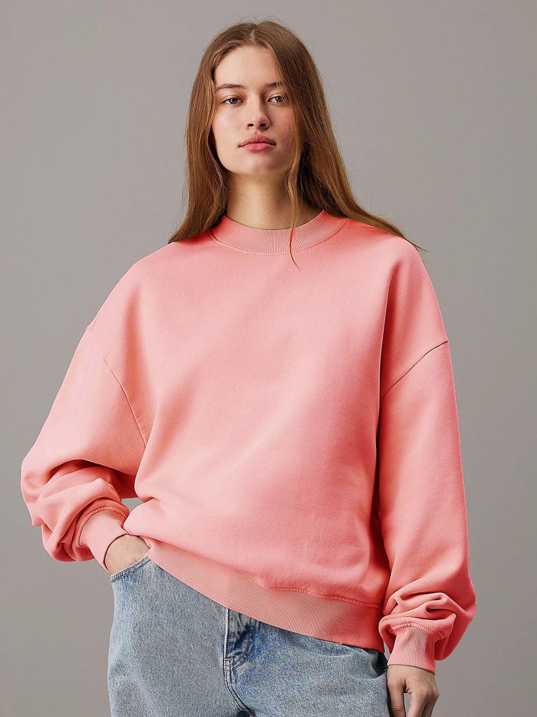 

Stylecast X Kotty Women Round Neck Pullover Sweatshirt, Pink