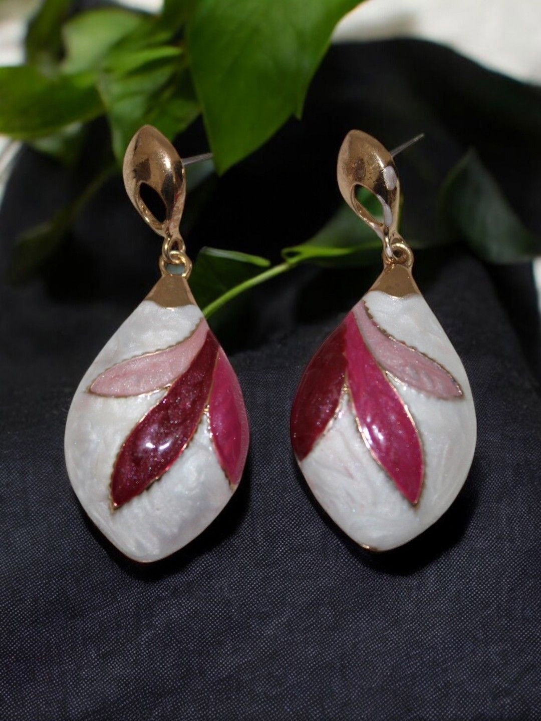 

Jolly Faces Beaded Contemporary Drop Earrings, White