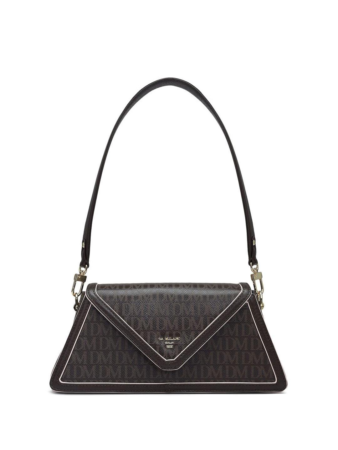 

Da Milano Graphic Printed Leather Sling Bag, Brown