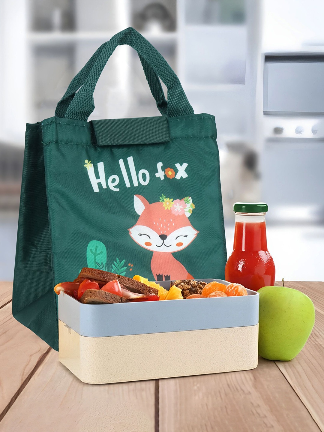 

NFI essentials Other Prints Insulated Lunch bags Travel Accessory, Green