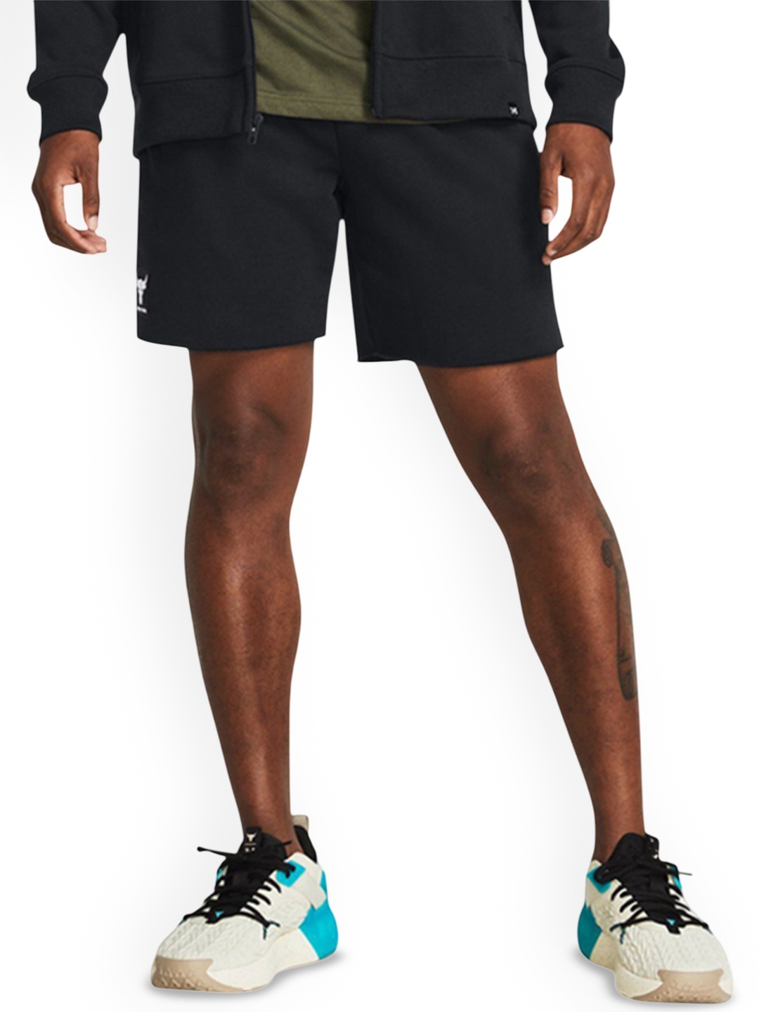 

UNDER ARMOUR Project Rock Heavyweight Terry Shorts, Black