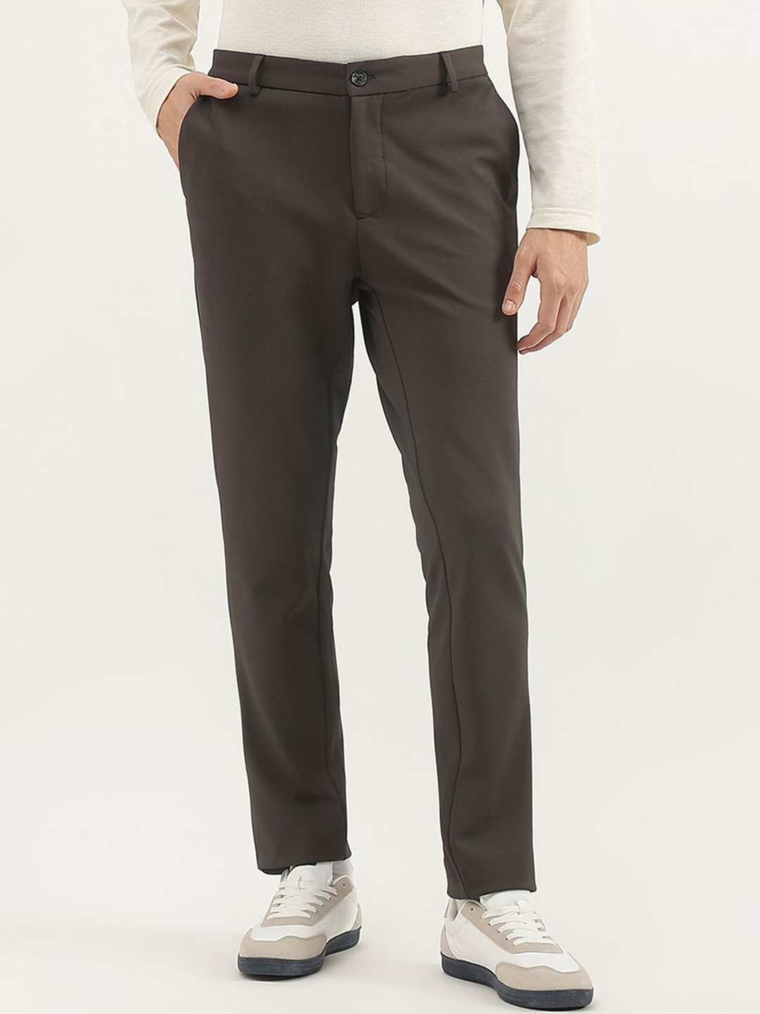 

United Colors of Benetton Men Slim Fit Trousers, Grey
