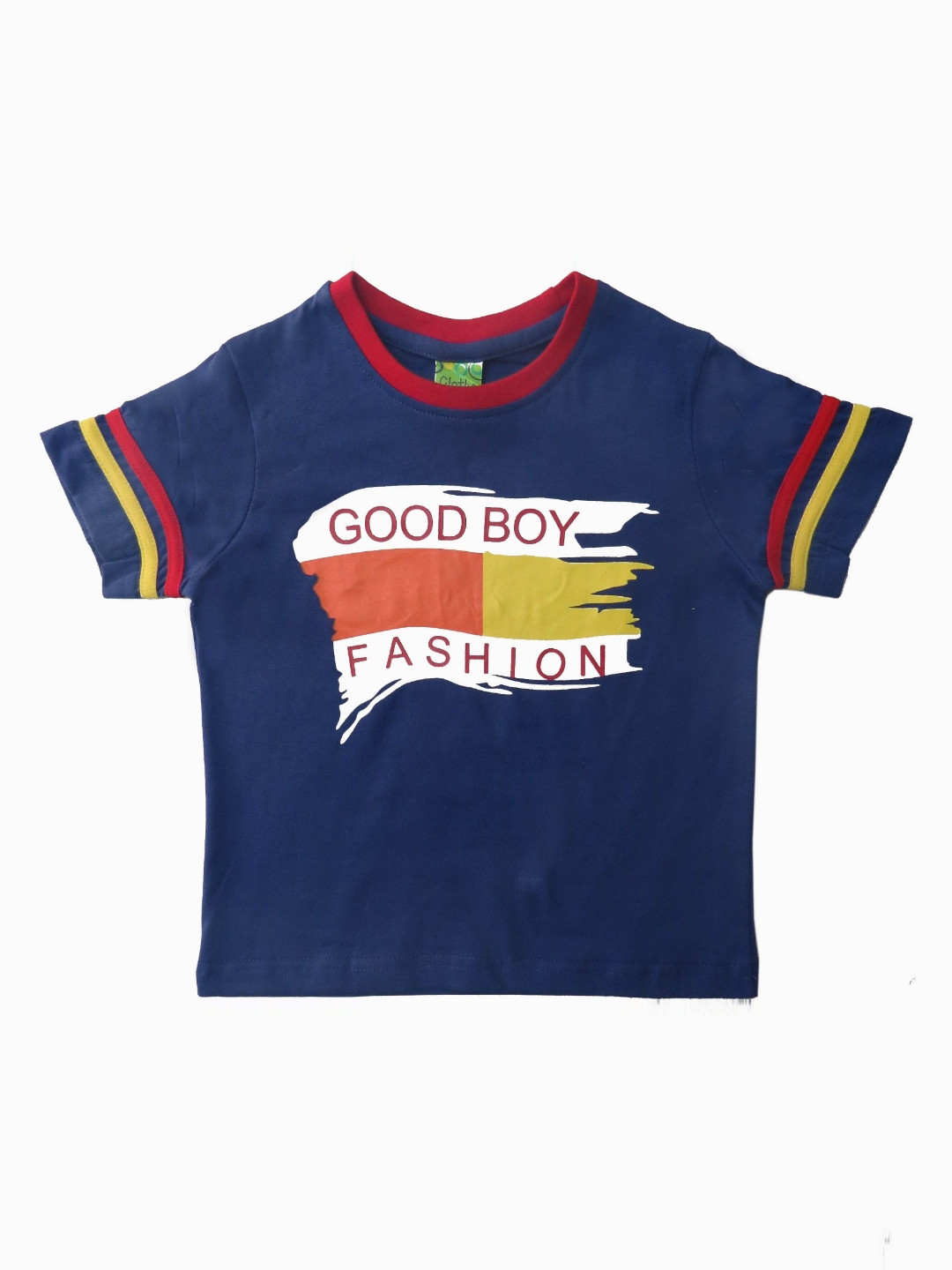 

Clothe Funn Boys Typography Printed Pure Cotton T-shirt, Navy blue
