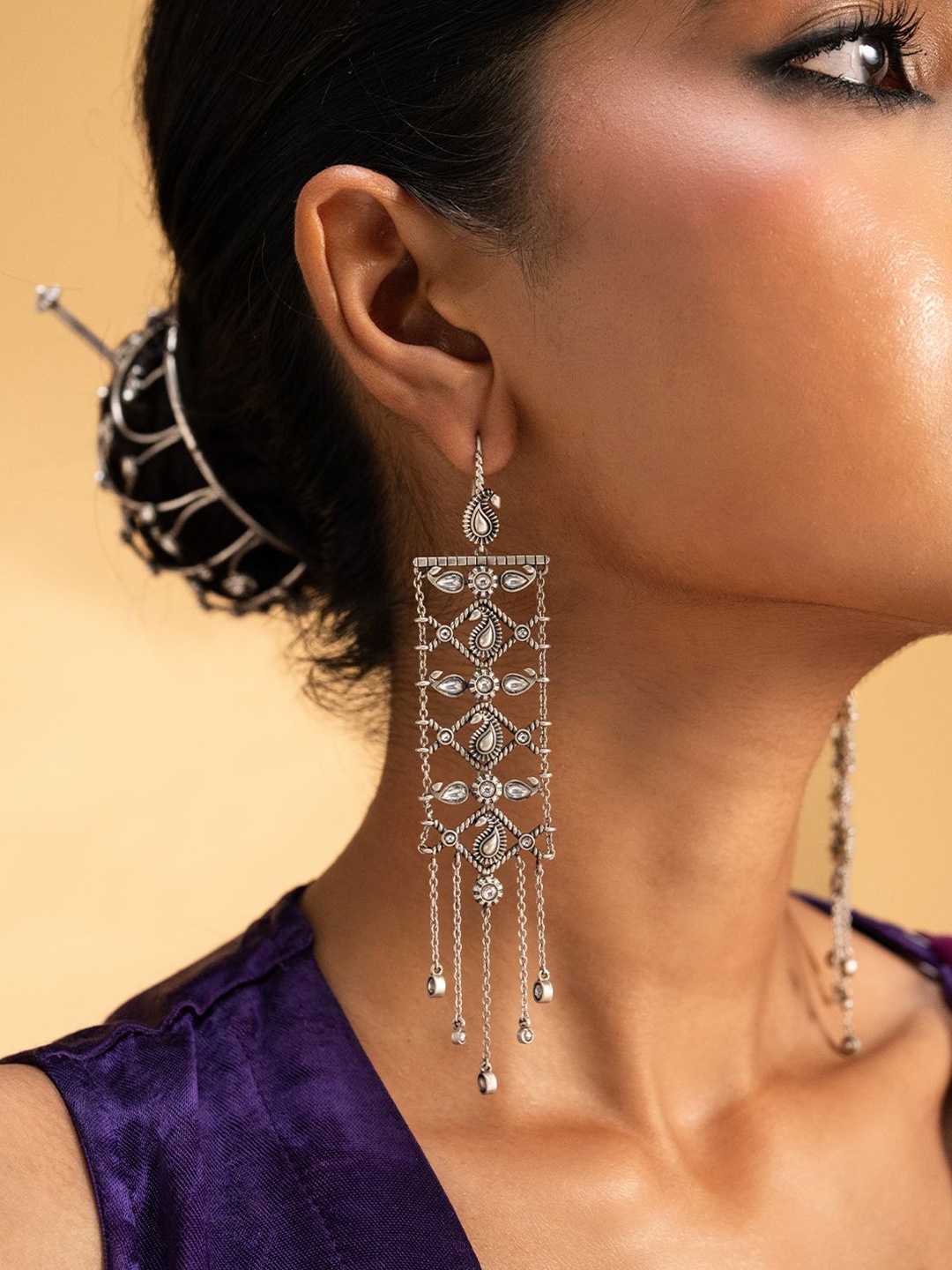 

SHAYA 925 Sterling Silver Contemporary Drop Earrings