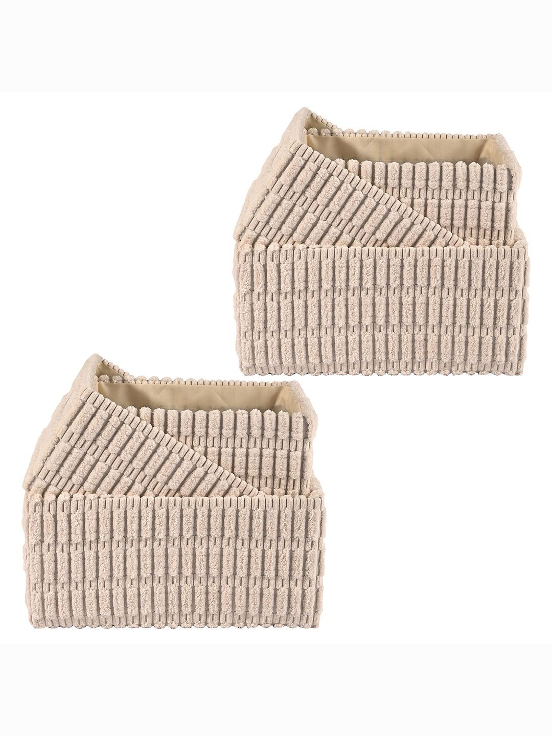 

Kuber Industries Beige 6 Pieces Regular Drawer Organisers