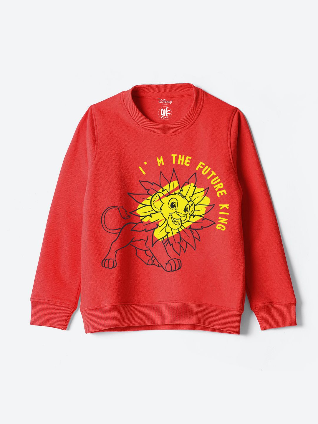 

YK Disney Boys Printed Cotton Sweatshirt, Red