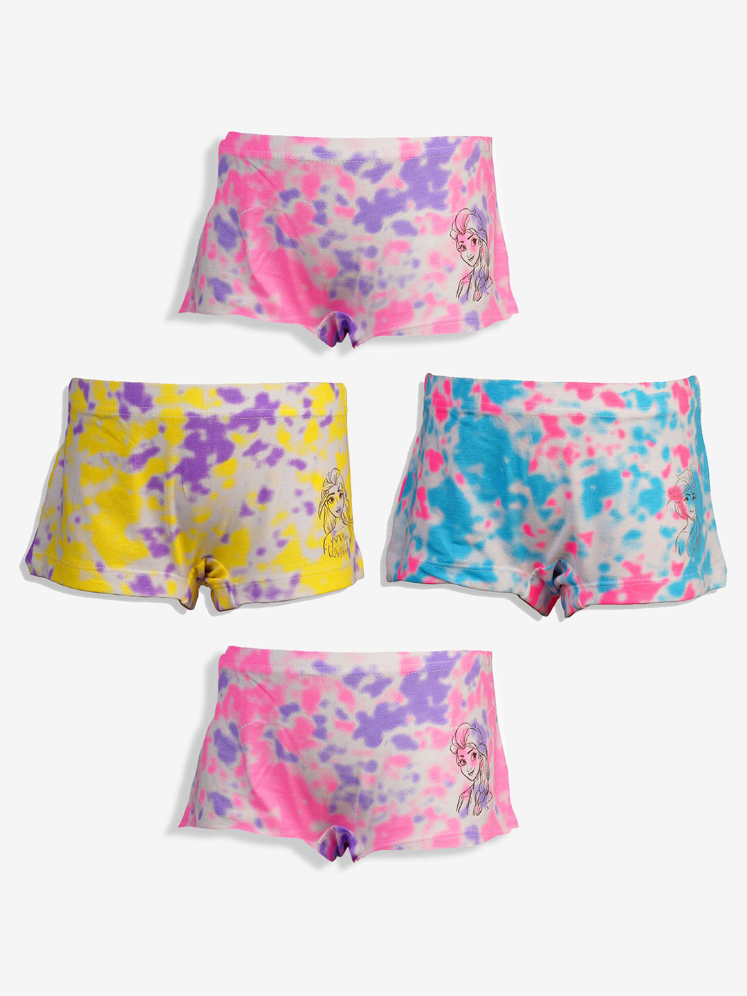 

Bodycare Kids Girls Pack Of 4 Floral Printed Shorts, Blue
